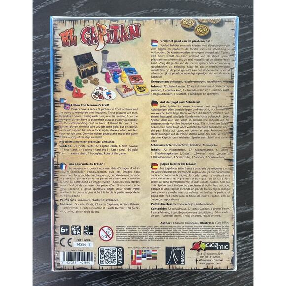 El Capitan Board Game by Charlotte Fillonneau 2014 Gigamic, New and Sealed - Picture 2 of 6